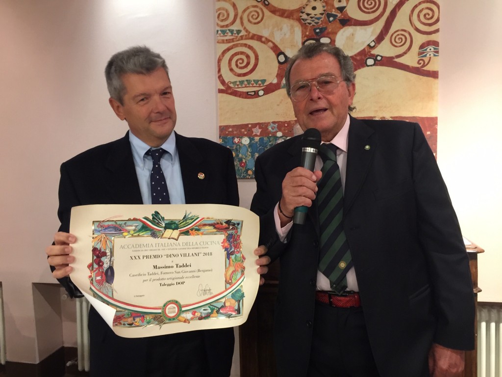 Al Taleggio Dop di Massimo Taddei il Premio dell'Accademia Italiana della Cucina