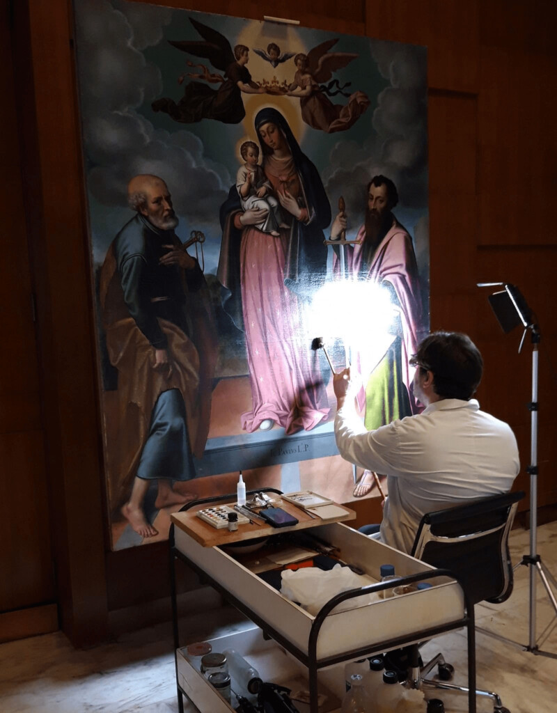 Grandi restauri | “Madonna con bambino tra i Santi Pietro e Paolo”