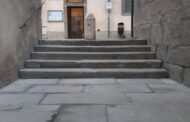 Città Alta, restaurata la scala a fianco dell'ex Ateneo