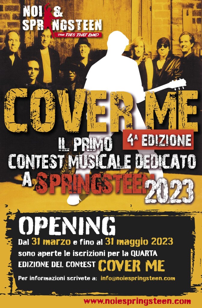 Grande attesa per la IV edizione di COVER ME, il Contest made in Bergamo dedicato a Bruce Springsteen