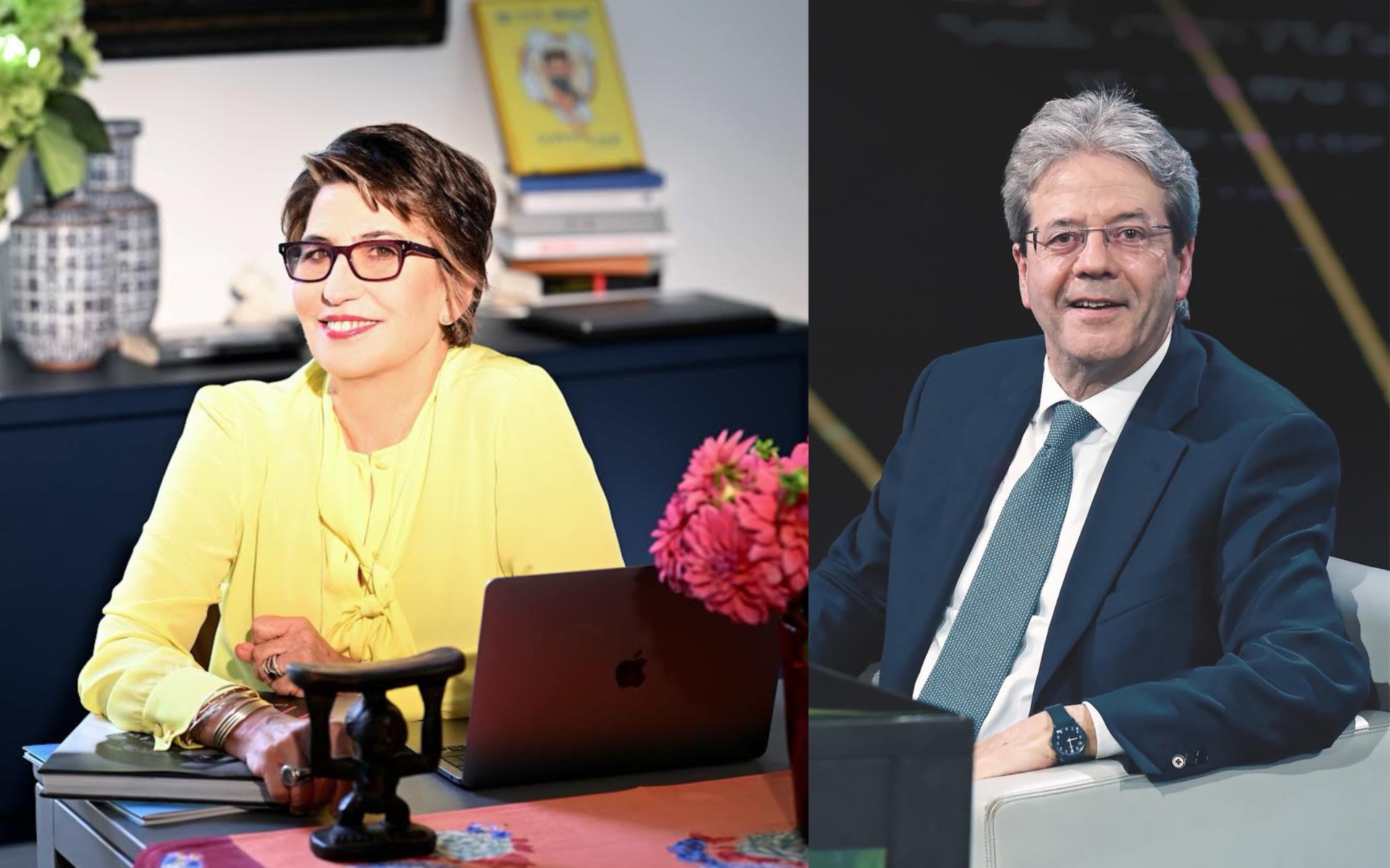 Serena Dandini e Paolo Gentiloni a “Librai per un anno”